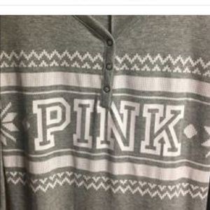 VS Pink PJ Onesie M